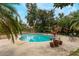 Relaxing kidney shaped pool surrounded by tropical plants at 602 Iris St, Altamonte Springs, FL 32714