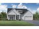 Two-story farmhouse style home with white siding, gray roof, and a two-car garage at 6216 Trailblaze Bnd, St Cloud, FL 34771