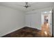 Light and airy bedroom with double doors and ceiling fan at 717 Glasgow Ct, Winter Springs, FL 32708