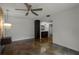 Main bedroom with ensuite bathroom and concrete floors at 717 Glasgow Ct, Winter Springs, FL 32708