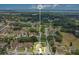 Aerial view highlighting property location within the neighborhood near a large lake at 905 Hatteras Ave, Minneola, FL 34715