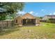 Backyard with privacy fence and a screened-in porch, perfect for outdoor enjoyment at 905 Hatteras Ave, Minneola, FL 34715