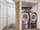 Convenient laundry room with washer and dryer in a closet at 1511 Dunn Cove Dr, Apopka, FL 32703