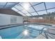 Refreshing pool with a screened enclosure at 5005 Kipp Pl, Orlando, FL 32808