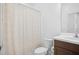 Clean bathroom with shower/tub combo, toilet and vanity at 8156 Elion St, Orlando, FL 32827