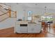 Bright kitchen space with an island featuring a dishwasher and a double sink basin at 127 Westmoreland Cir, Kissimmee, FL 34744