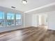 Bright bedroom with hardwood floors and water views at 17 S Oleander Ave, Daytona Beach, FL 32118