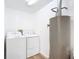Laundry room with washer, dryer and hot water heater at 17 S Oleander Ave, Daytona Beach, FL 32118