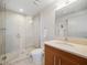 Updated bathroom featuring a glass shower, modern vanity, and sleek fixtures for a spa-like experience at 260 S Osceola Ave # 1001, Orlando, FL 32801
