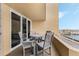 This is a balcony with seating near the pool and an entryway at 421 S Atlantic Ave # 105, New Smyrna Beach, FL 32169