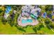 Aerial view of resort-style pool, clubhouse, and playground at 702 Rum Run # 38702, Davenport, FL 33897