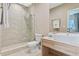 Bathroom with shower, toilet and vanity at 7575 Brooklyn Dr, Kissimmee, FL 34747