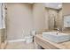 Modern bathroom with a walk in shower and vanity at 7575 Brooklyn Dr, Kissimmee, FL 34747