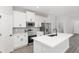 Modern kitchen with stainless steel appliances and white cabinetry at 8549 Sw 129Th Ln, Ocala, FL 34473
