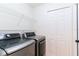 Laundry room with washer, dryer, and shelving at 1028 Cinnamon Fern Ct, Casselberry, FL 32707