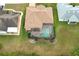 House with pool and surrounding landscape, aerial view at 11537 Blackmoor Dr, Orlando, FL 32837