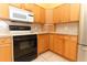 Kitchen with wood cabinets and a built-in microwave at 11537 Blackmoor Dr, Orlando, FL 32837