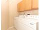 Laundry room with washer, dryer, and wooden cabinets at 11537 Blackmoor Dr, Orlando, FL 32837