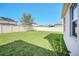 Green grassy backyard with a privacy fence at 144 Trinity Ridge Cir, Davenport, FL 33897