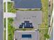 An aerial shot showing a home's solar panel installation on the roof at 1593 Osprey View Dr, Apopka, FL 32703