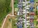 Aerial view highlighting a house in a residential neighborhood at 1873 Donahue Dr, Ocoee, FL 34761