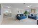 Comfortable loft sitting area with two blue sofas and a plant at 1873 Donahue Dr, Ocoee, FL 34761