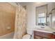 Bathroom with shower, toilet, and vanity at 32604 View Haven Ln, Sorrento, FL 32776