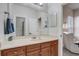 Bathroom with vanity, sink, and shower/tub combo at 32604 View Haven Ln, Sorrento, FL 32776