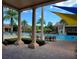 Stunning view of the community pool and clubhouse from under the shade at 370 Silver Maple Rd, Groveland, FL 34736