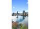 Beautiful aerial view of the city skyline featuring a large lake, fountain, and surrounding autumn foliage at 530 E Central Blvd # 603, Orlando, FL 32801