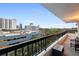 Relaxing balcony with city views and seating for two at 530 E Central Blvd # 603, Orlando, FL 32801