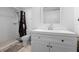 Clean bathroom with white vanity and shower/tub combo at 530 E Central Blvd # 603, Orlando, FL 32801