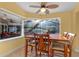 Sunny breakfast nook offers a view of the screened-in pool, creating a cheerful space for casual dining at 5737 Masters Blvd, Orlando, FL 32819