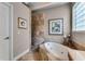 Spa-like bathroom featuring a soaking tub and shower at 8312 Via Rosa, Orlando, FL 32836