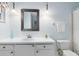 Clean bathroom with white vanity, single sink, and shower at 846 Leopard Trl, Winter Springs, FL 32708