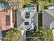 Top-down aerial view of house with pool and solar panels at 2647 Aloma Oaks Dr, Oviedo, FL 32765