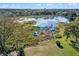 Aerial view of the lake and surrounding area at 3710 Sutton Dr, Orlando, FL 32810