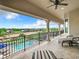 Spacious balcony overlooking the golf course and pool at 395 Muirfield Loop, Reunion, FL 34747