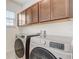 Bright laundry room with cabinets and modern appliances at 4457 Lions Gate Ave, Clermont, FL 34711