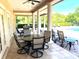 Covered patio area overlooking the community pool at 910 Lotus Vista Dr # 201, Altamonte Springs, FL 32714