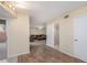 Hallway view of living room and bathroom at 95 Moonstone Ct, Port Orange, FL 32129