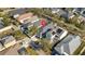 House location shown from above with surrounding homes and streets at 14457 Jamaica Dogwood Dr, Orlando, FL 32828