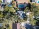 An aerial view showing a single Gathering home with a pool and lush landscaping at 2061 Petit Ct, Apopka, FL 32712