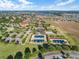 Aerial view of community amenities and homes at 250 Bayou Bend Rd, Groveland, FL 34736