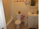 Clean bathroom with shower/tub combo and white vanity at 4366 Kirkland Blvd, Orlando, FL 32811