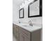 Double vanity bathroom with modern fixtures and quartz countertop at 851 Marllo Rd, Kissimmee, FL 34744
