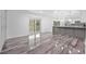 Modern kitchen with gray cabinets, quartz countertops, and stainless steel appliances at 851 Marllo Rd, Kissimmee, FL 34744