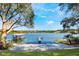 Serene lakefront view with dock and lush trees at 1115 Lake Nettie Dr Dr, Eustis, FL 32726