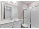 Clean bathroom with shower, toilet and vanity at 2959 Arranmore Dr, Ormond Beach, FL 32174