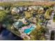 Community pool with surrounding lounge chairs and landscaping at 3050 Pirates Retreat Ct # 303, Kissimmee, FL 34747